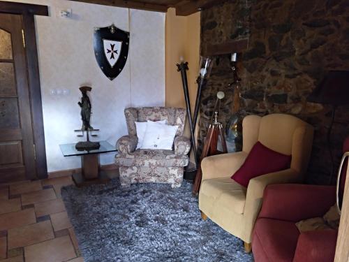 Χώρος καθιστικού στο Hostal Medievo