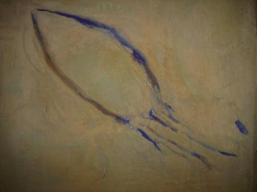 a painting of a bird on a wall at Hotel Carmen in Roses