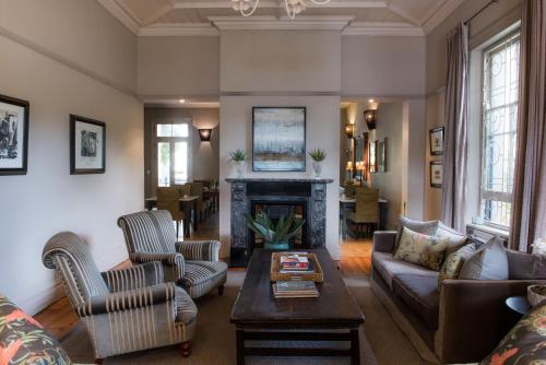 Ruang duduk di Welgelegen House