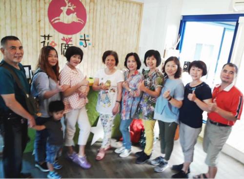 a group of people posing for a picture at Follow Me designed B&B in Dongshan