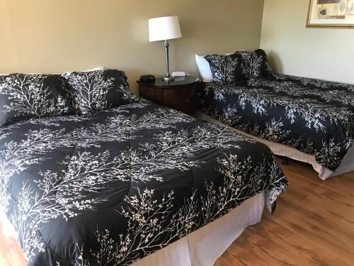 Ένα ή περισσότερα κρεβάτια σε δωμάτιο στο White Birches Motel