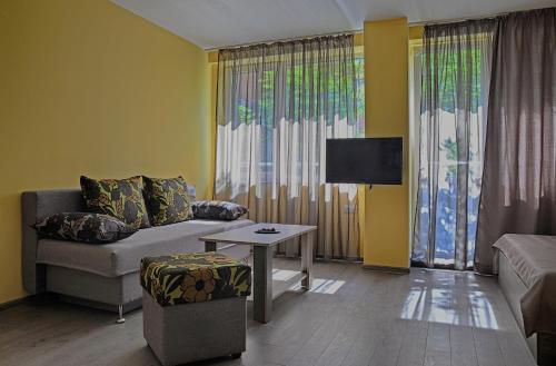 Ruang duduk di Visito Aparthouse