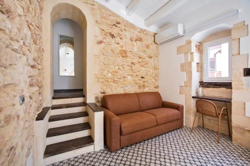 Posezení v ubytování B&B Bianco E Blu