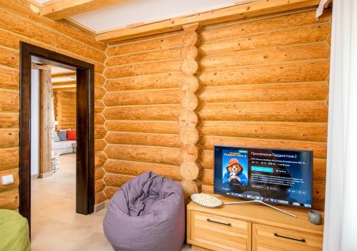 TV a/nebo společenská místnost v ubytování Шалe у Пилипці Chalet Pylypets