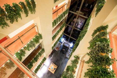 an overhead view of a building with plants at Font D'Argent Canillo in Canillo
