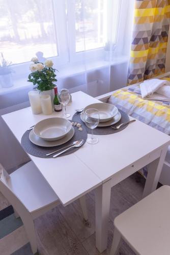 Ruang duduk di Apartamenty Przystań