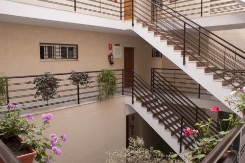 Balkoni atau teres di Apartamento Marina con garaje