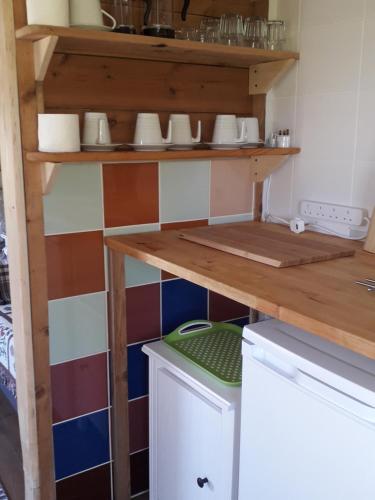 Kuchyň nebo kuchyňský kout v ubytování Tiny house Ružēni