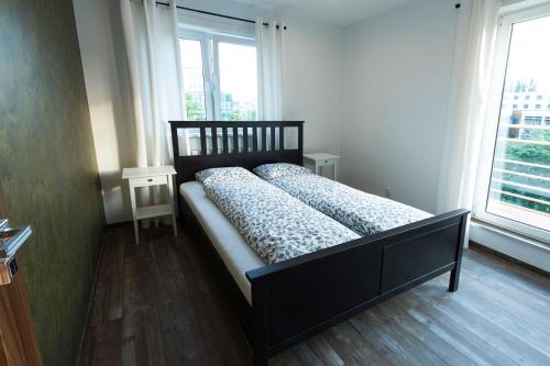Ένα ή περισσότερα κρεβάτια σε δωμάτιο στο Rooftop apartment I.