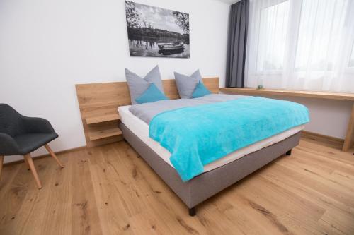 Postel nebo postele na pokoji v ubytování motel isar | 24h/7 checkin