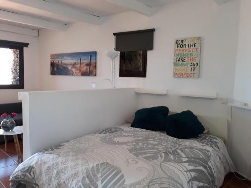 een slaapkamer met een bed in een kamer bij Loft La Tahonilla in Tías
