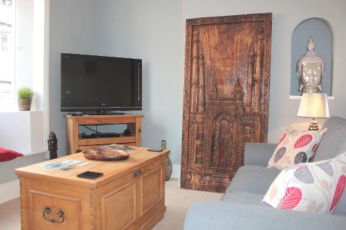 A television and/or entertainment centre at The Haven Ludlow