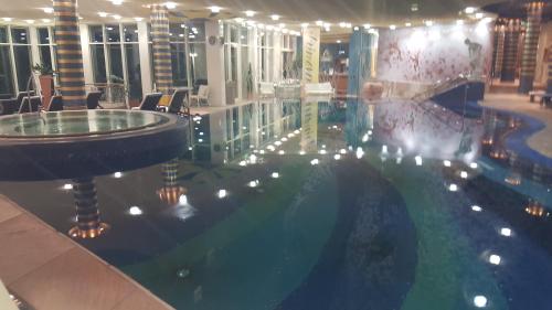 Studio mit Seeblickの敷地内または近くにあるプール