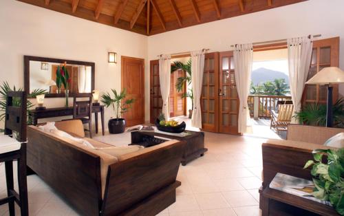 a large living room with a couch and a table at Antigua Superyacht Marina & Resort in English Harbour Town