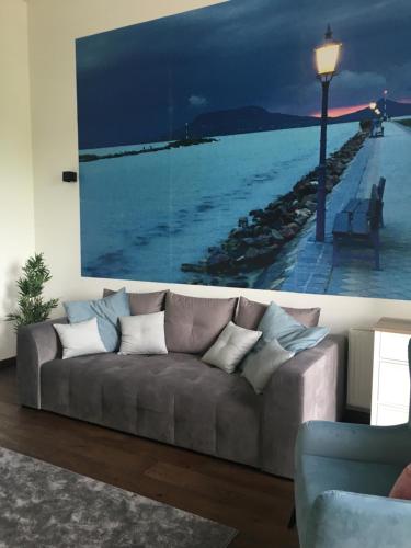 Гостиная зона в Balkon Apartman Horváth Ház Balatonfüred