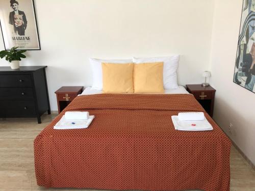Ένα ή περισσότερα κρεβάτια σε δωμάτιο στο Apartmán Za radnicí