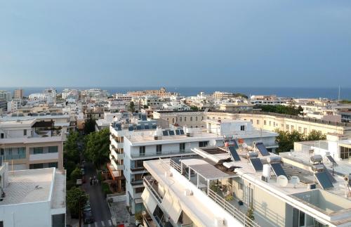 an aerial view of a city with buildings at Island Dreams Rooms & Suites in Rhodes Town
