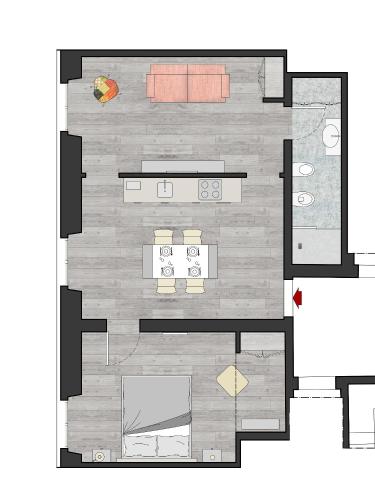 a floor plan of a house at Cherubini Palace Thematic Apartment in Florence