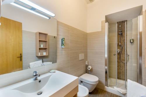 Koupelna v ubytování Hotel Mon Repos