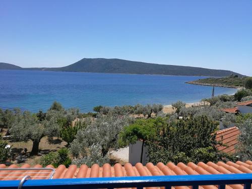 a view of the ocean from the roof of a house at Christou Homes in Steni Vala Alonissos