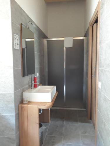 Koupelna v ubytování Foresteria B&B Vecchiascuola Pianazzola