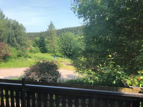 a view of a park from a fence at Pension Raststüb'l in Sorge