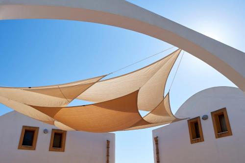 a close up of awning of a building at Tenute Plaia Agriturismo in Scopello