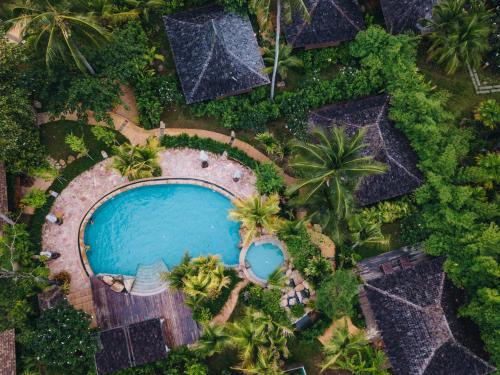 an overhead view of a pool at a resort at Andalay Beach Resort Koh Libong in Ko Libong