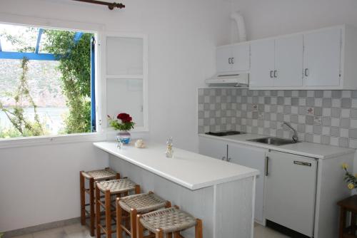 Dapur atau dapur kecil di Flora's Apartments