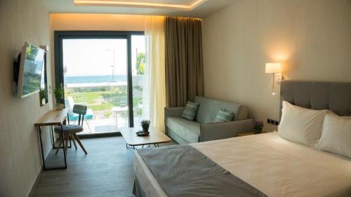 Postel nebo postele na pokoji v ubytování Costa Domus Blue Luxury Apartments