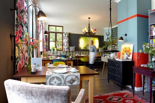 Χώρος καθιστικού στο Fährhaus Meißen B&B