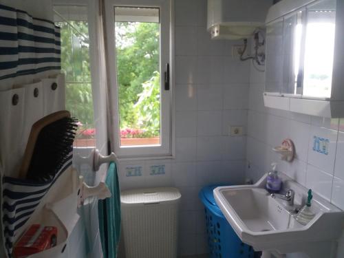 Koupelna v ubytování Casa de Corbelle