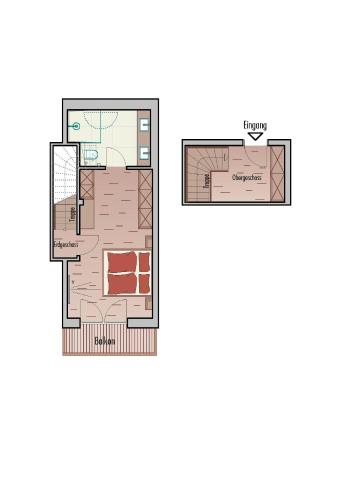 a floor plan of a house at Aparthotel Gallahaus in Zell am Ziller