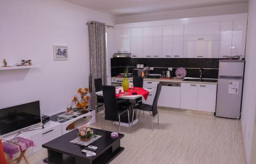 Kjøkken eller kjøkkenkrok på Ariadnes Apartments