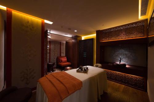 Katil atau katil-katil dalam bilik di Shangri-La Lhasa