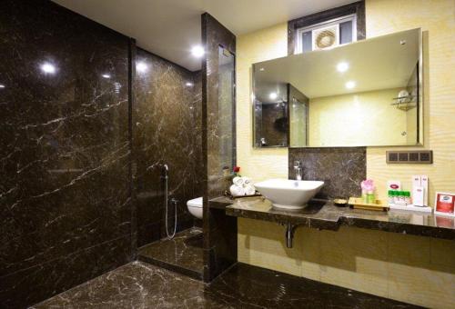 Koupelna v ubytování Hotel Winway