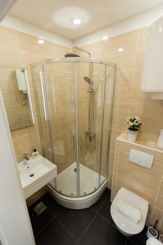 Koupelna v ubytování Apartmani Kristijan