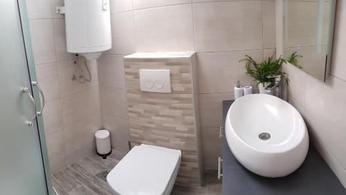 Koupelna v ubytování Apartment Prijeboj Plitvice Lakes