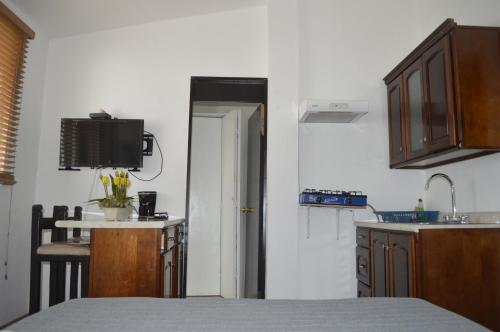 Kuchyň nebo kuchyňský kout v ubytování Loft Maria