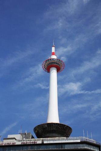 a lighthouse on top of a building with a sky at Machiya Kaemon in Kyoto