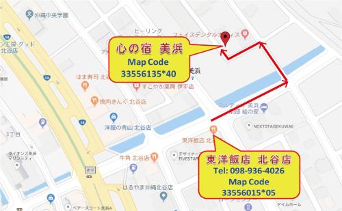 a map of the proposed upgrade to the mac code at Kokoro no yado Mihama in Chatan
