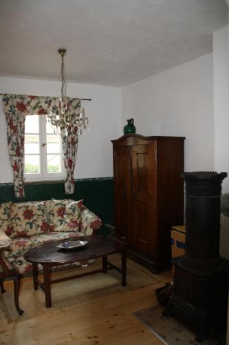 a living room with a couch and a coffee table at Terra Mirna in Vižinada