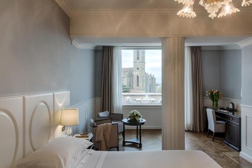 Postel nebo postele na pokoji v ubytování Plaza Hotel Lucchesi