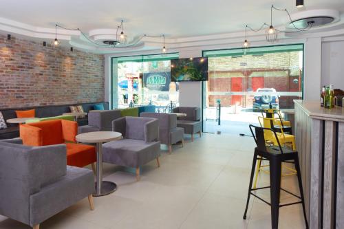 Χώρος καθιστικού στο Hotel Aktinia - All Inclusive