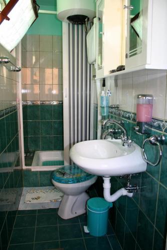 a bathroom with a sink and a toilet at Apartments Penovic in Kotor