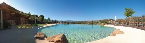 a pool of water with rocks in the middle at Domaine Saint Esteve in Millau