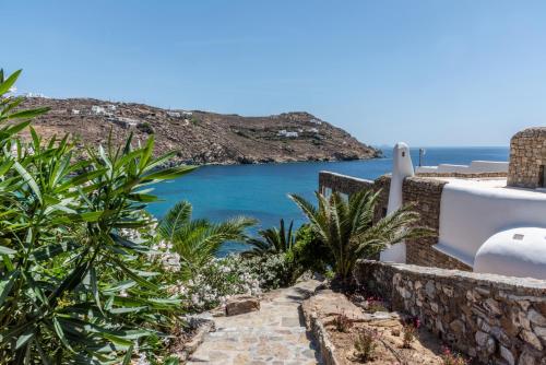 a view of the ocean from a villa at Etesians Suites & Villas in Super Paradise Beach