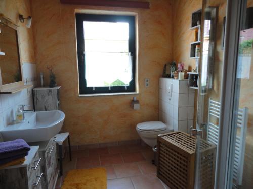 Koupelna v ubytování Ferienhaus Krüger