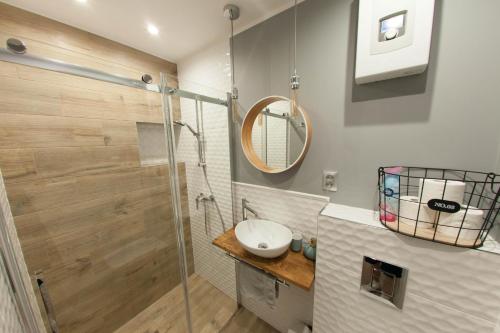 Ένα μπάνιο στο Euro Apartments Motlava