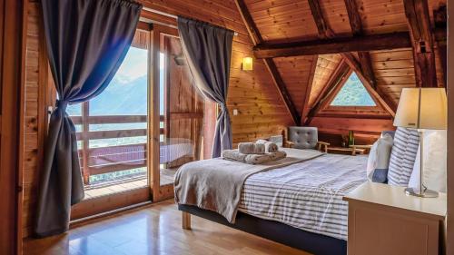 Cama o camas de una habitación en Chalet La Maitreya